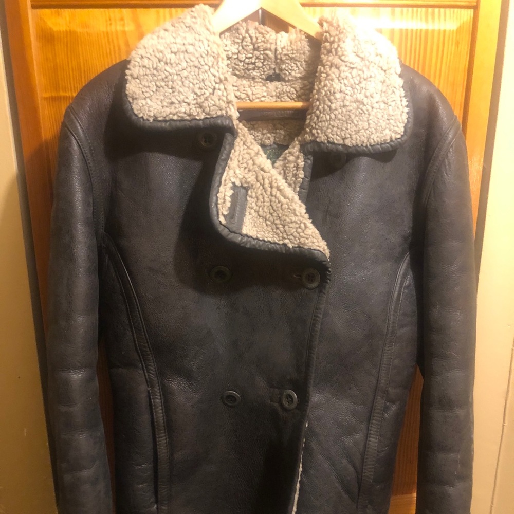 Genuine Leather Shearling Coat - Picture 3 of 8